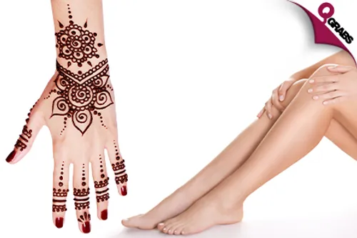For QR49 Decorate with a Henna Design OR for QR150 Receive a Body Wax! (QR100/QR350 Value)